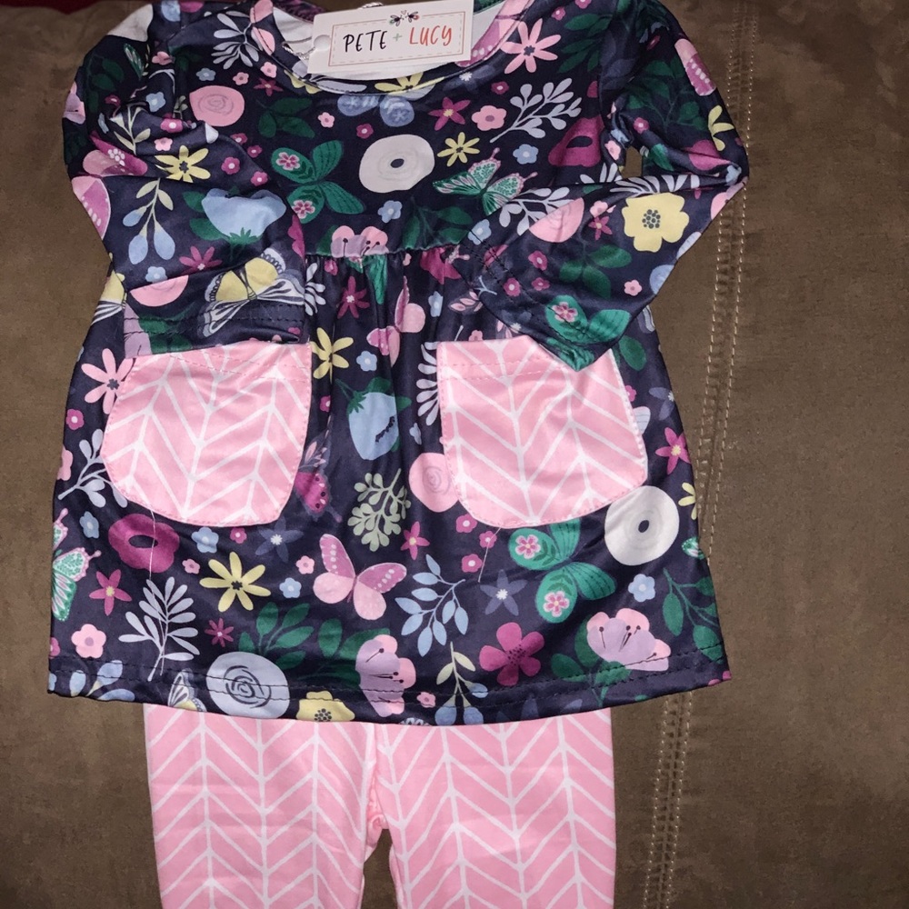 Girls Butterfly Kisses Pant Set